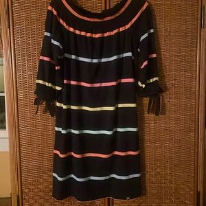 Darling Tommy Hilfiger navy striped NWT cotton knit dress size M.
